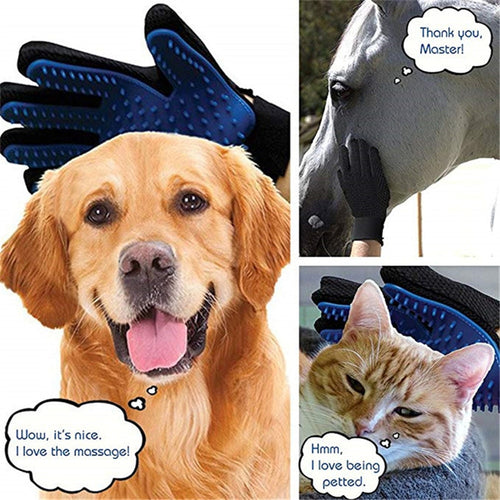 How it works - silicone tips lift loose fur while you pet your dog