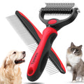 Knot-Buster double-sided dematting rake & comb for doodles — full product