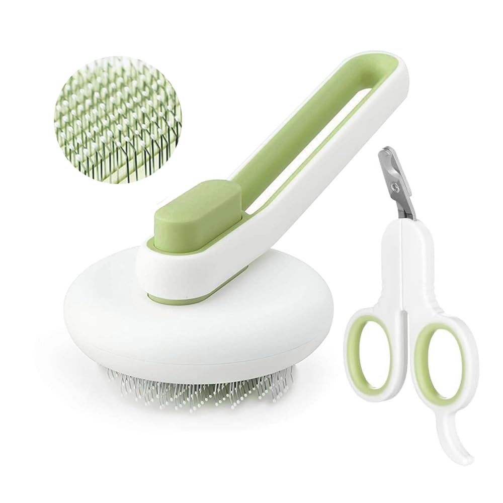 The Doodle De-Tangler™ Self-Cleaning Slicker Brush